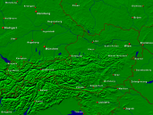 Österreich Städte + Grenzen 1200x900